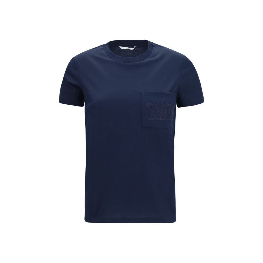 Max Mara Papaia Blue Cotton T-Shirt for Women