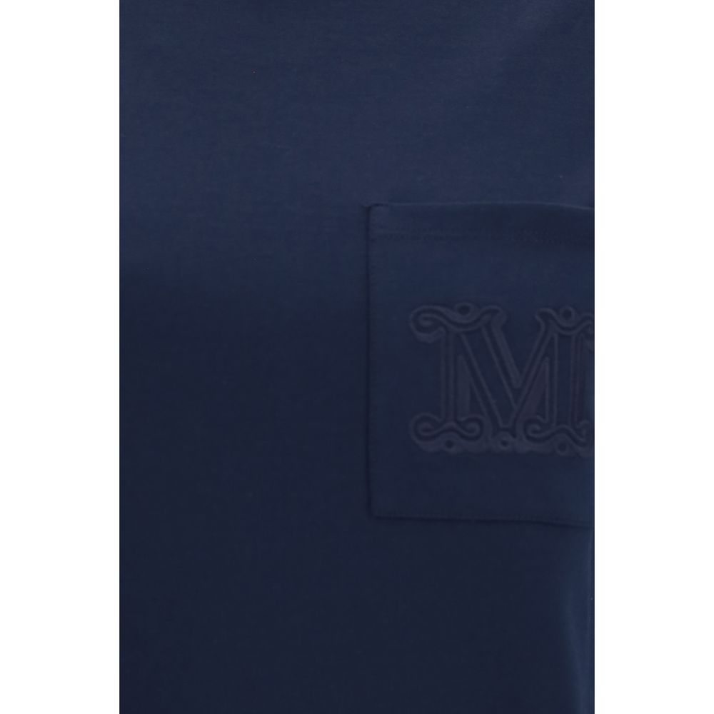 Max Mara Papaia Blue Cotton T-Shirt for Women