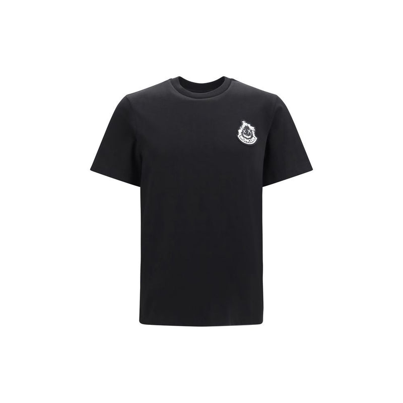 Moncler Black Cotton T-Shirt for Men
