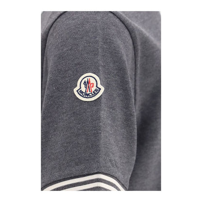 Moncler Gray Cotton Polo Shirt