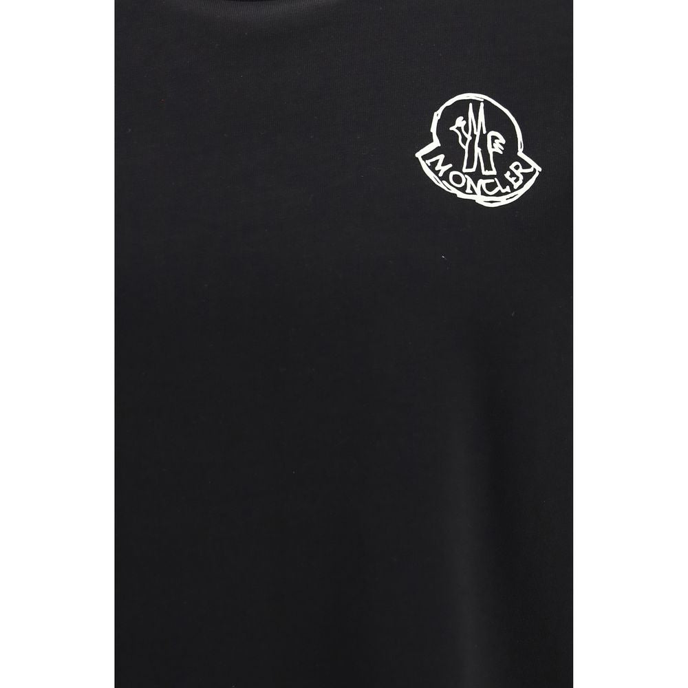 Moncler Black Cotton T-Shirt - Essential Style for Men