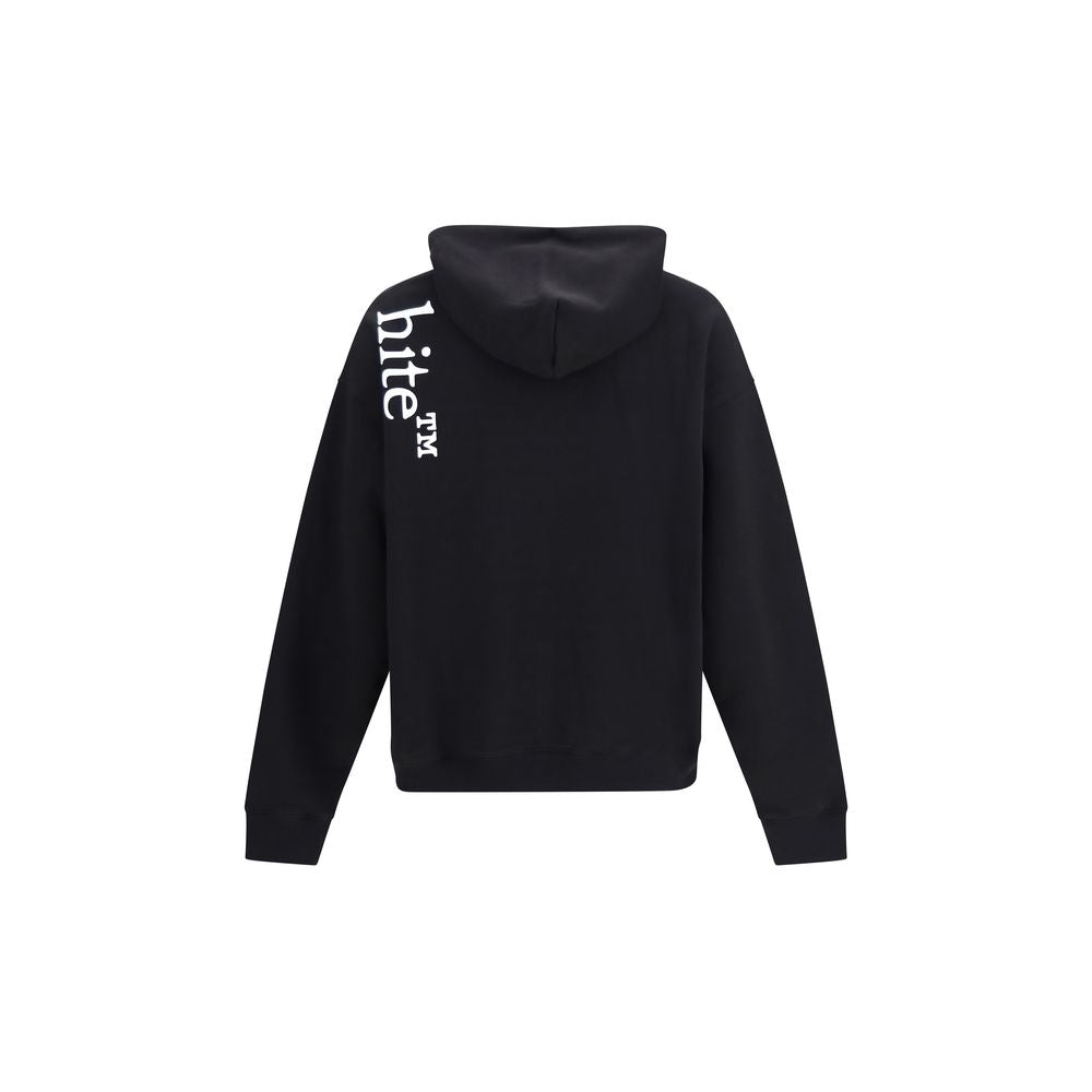 Off-White Black Cotton Vertical Bookish Skate Hoodie