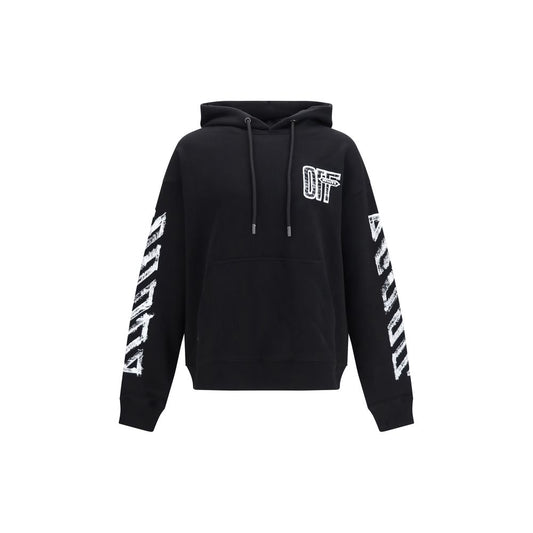 Off-White Motion Arrow Black Cotton Hoodie
