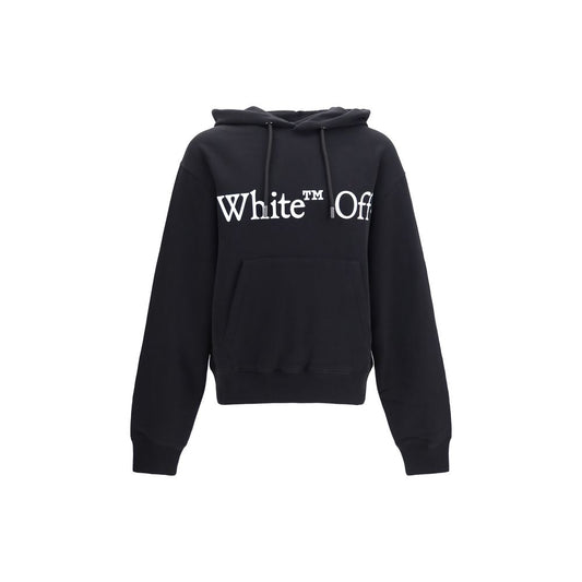 Off-White Black Cotton Bookish Scarf Hoodie