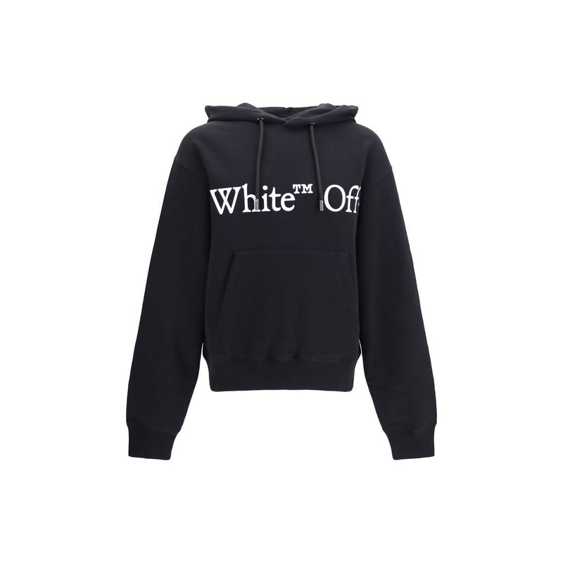 Off-White Black Cotton Bookish Scarf Hoodie