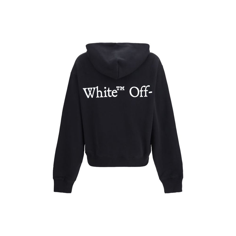 Off-White Black Cotton Bookish Scarf Hoodie