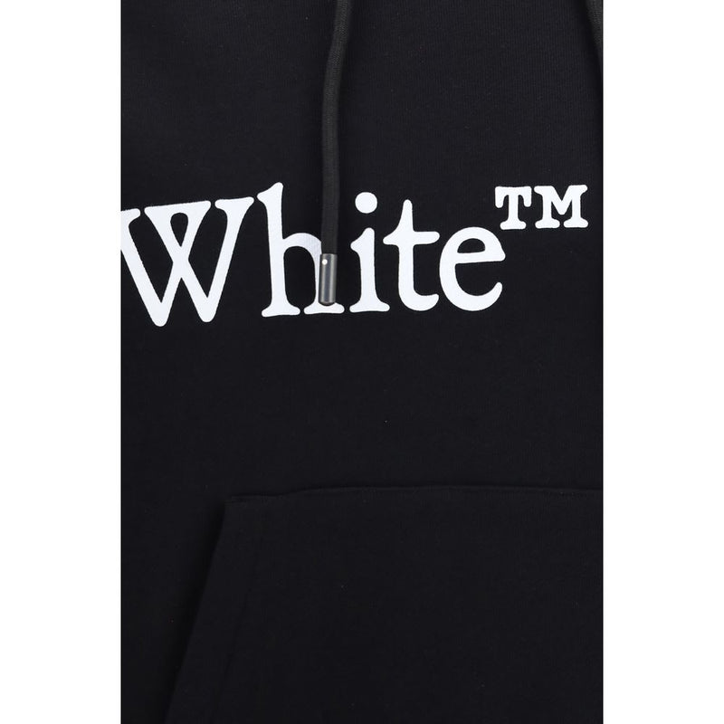 Off-White Black Cotton Bookish Scarf Hoodie