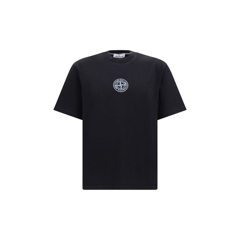 Stone Island Black Cotton T-Shirt - Essential Sportswear