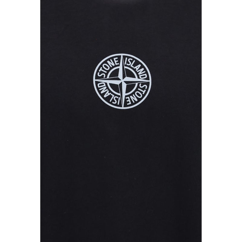 Stone Island Black Cotton T-Shirt - Essential Sportswear