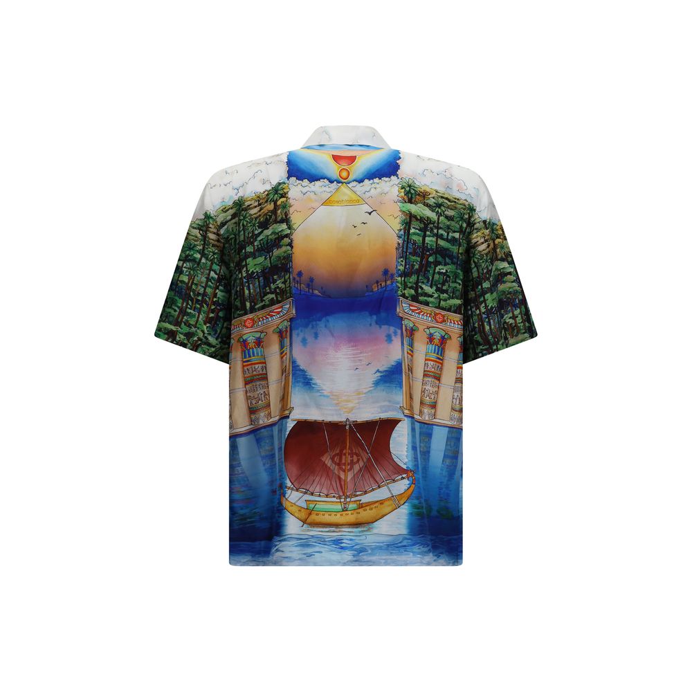 Casablanca Multicolor Silk Trompe L’Oeil Shirt