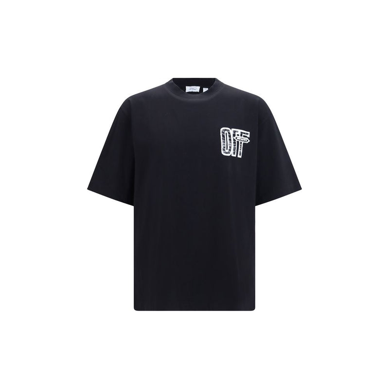 Off-White Motion Arrow Black Cotton Sportswear T-Shirt