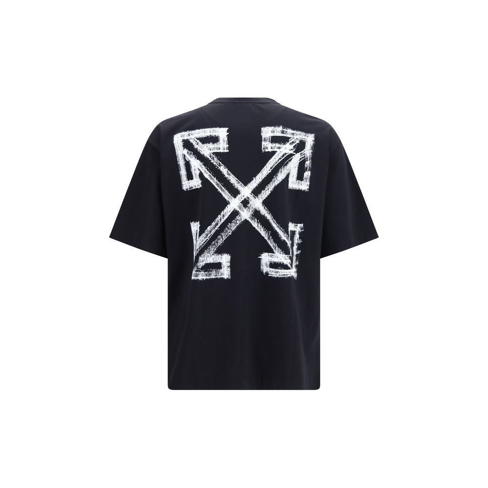 Off-White Motion Arrow Black Cotton Sportswear T-Shirt