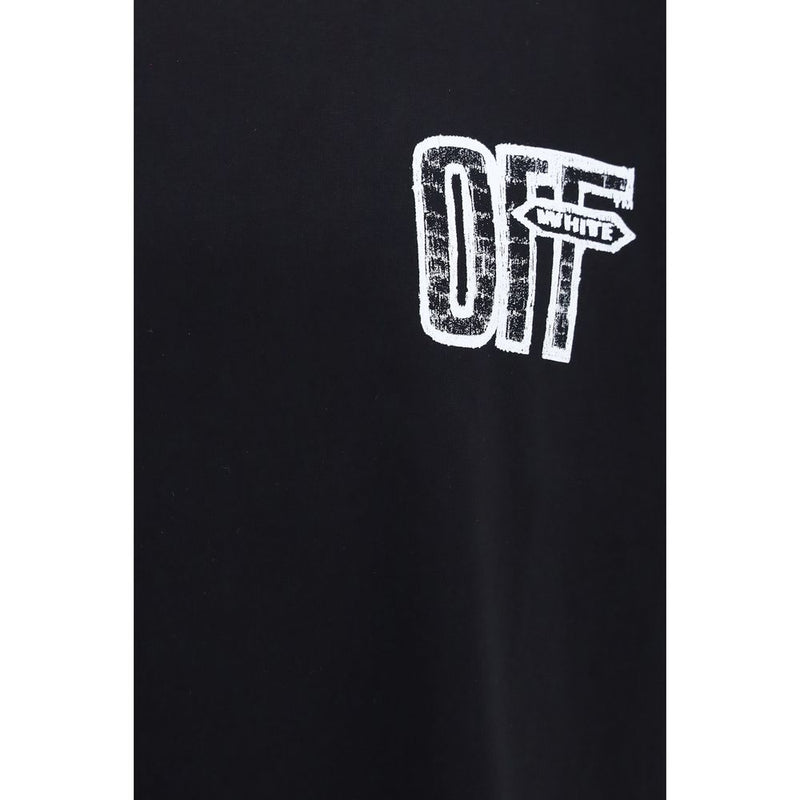 Off-White Motion Arrow Black Cotton Sportswear T-Shirt