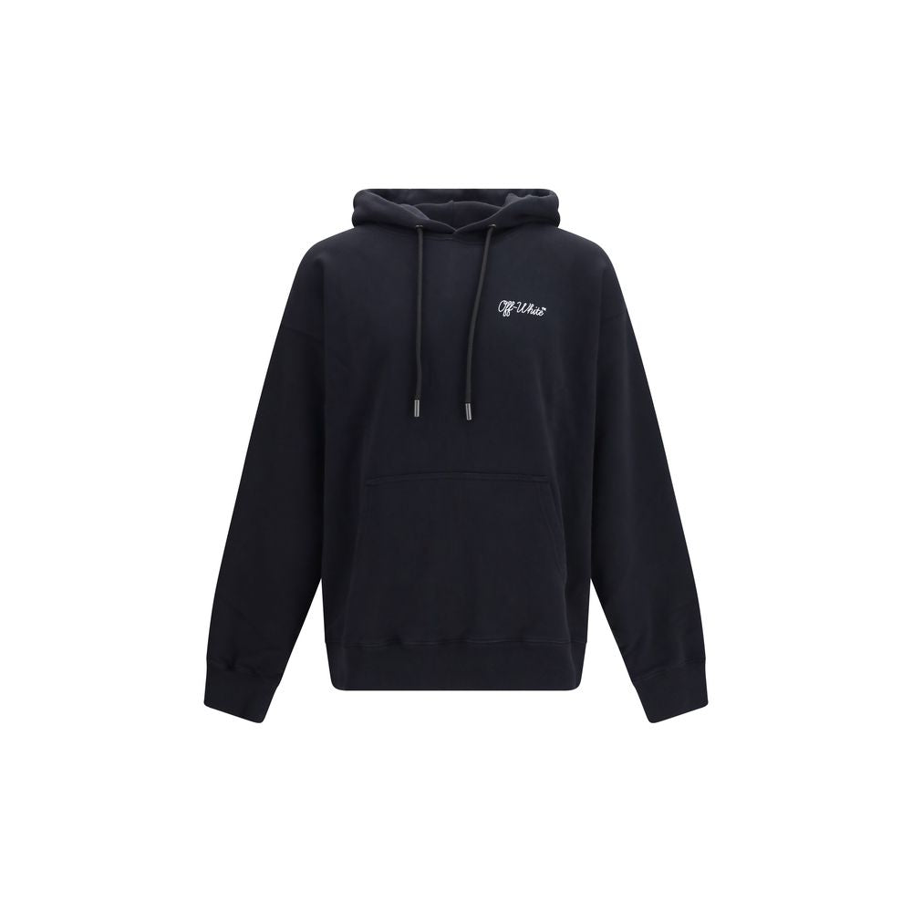 Off-White Script Logo Black Cotton Sweatshirt