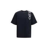 Off-White Vertical Bookish Black Cotton T-Shirt
