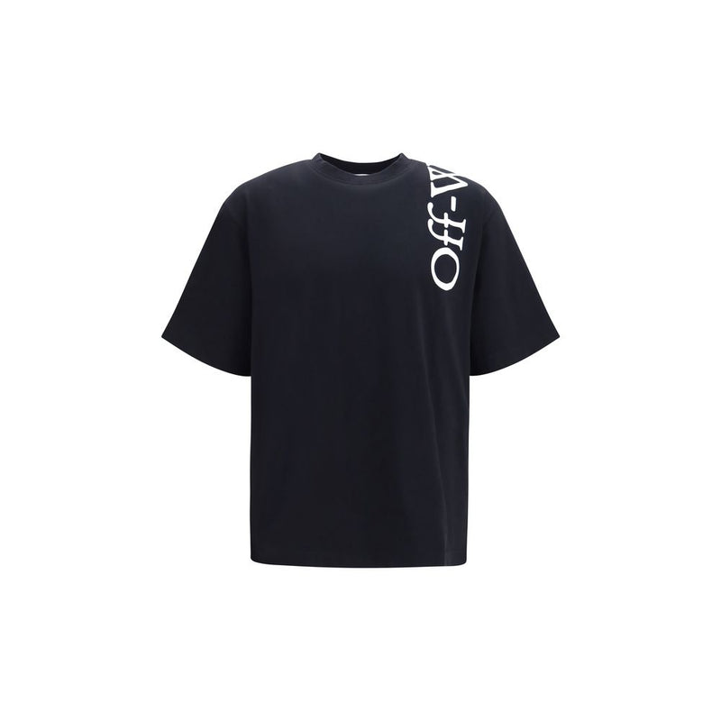 Off-White Vertical Bookish Black Cotton T-Shirt