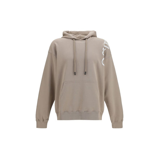 Off-White Beige Cotton Vertical Bookish Skate Hoodie