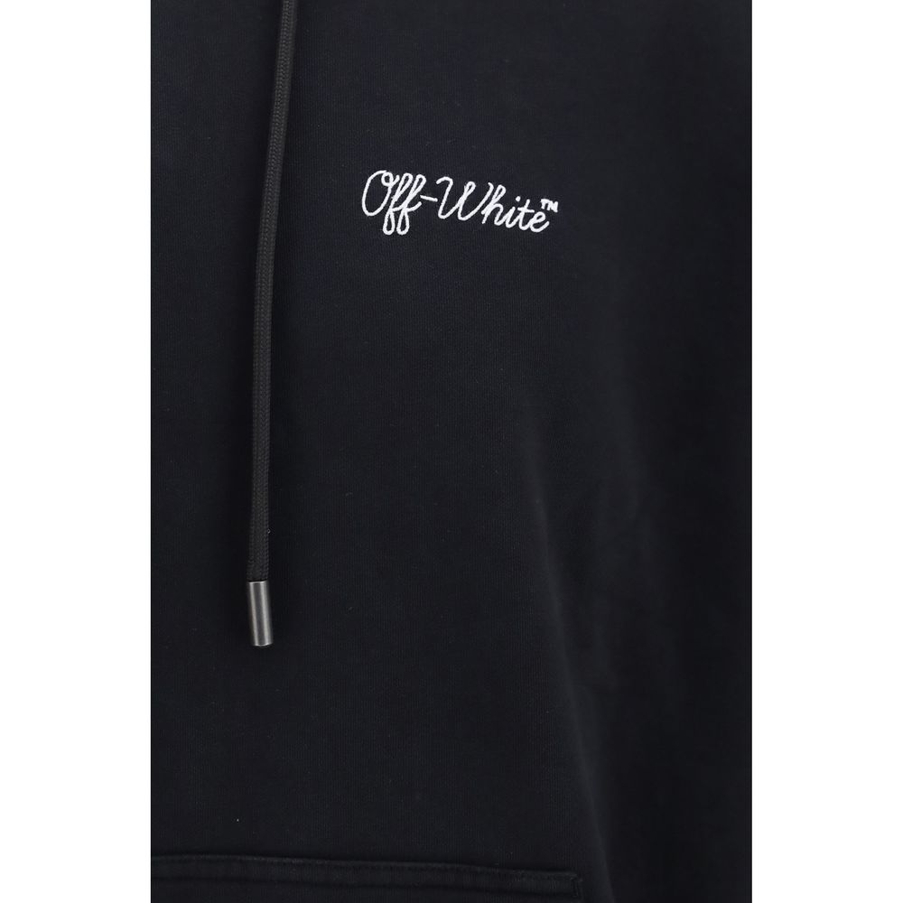 Off-White Script Logo Black Cotton Sweatshirt