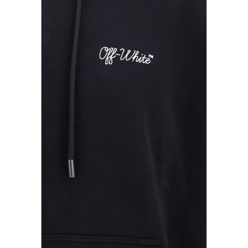 Off-White Script Logo Black Cotton Sweatshirt