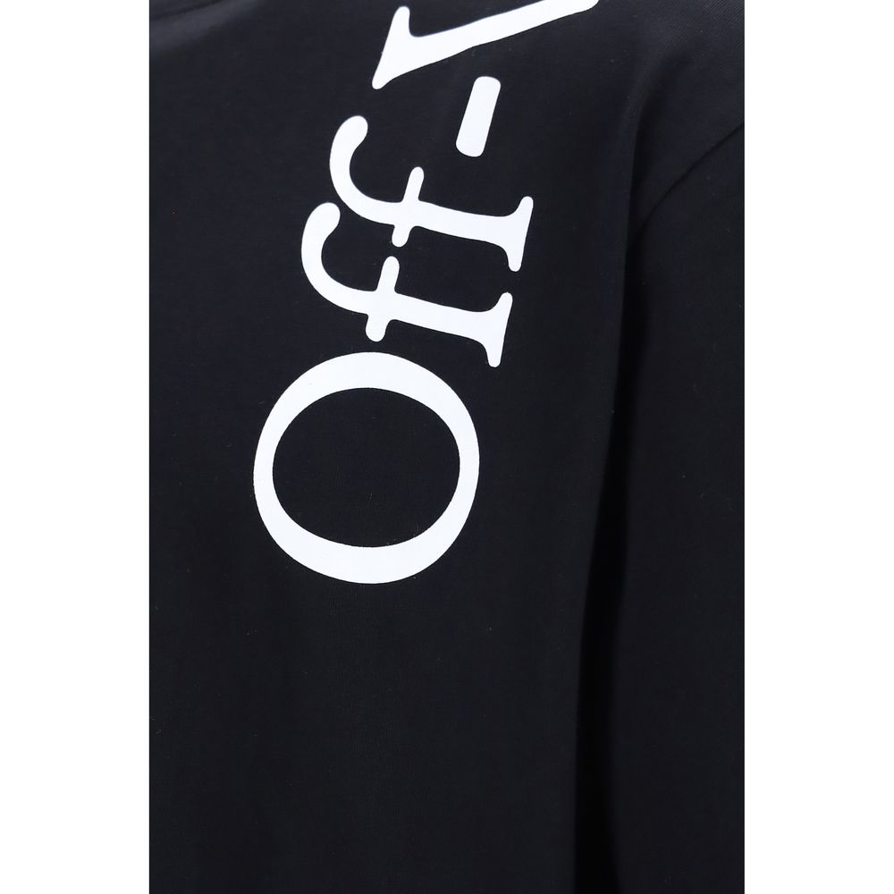 Off-White Vertical Bookish Black Cotton T-Shirt