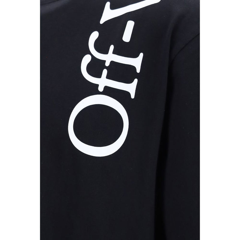 Off-White Vertical Bookish Black Cotton T-Shirt