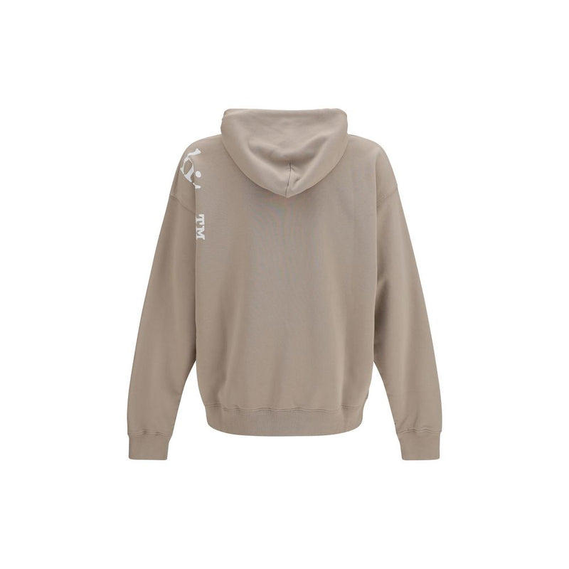 Off-White Beige Cotton Vertical Bookish Skate Hoodie