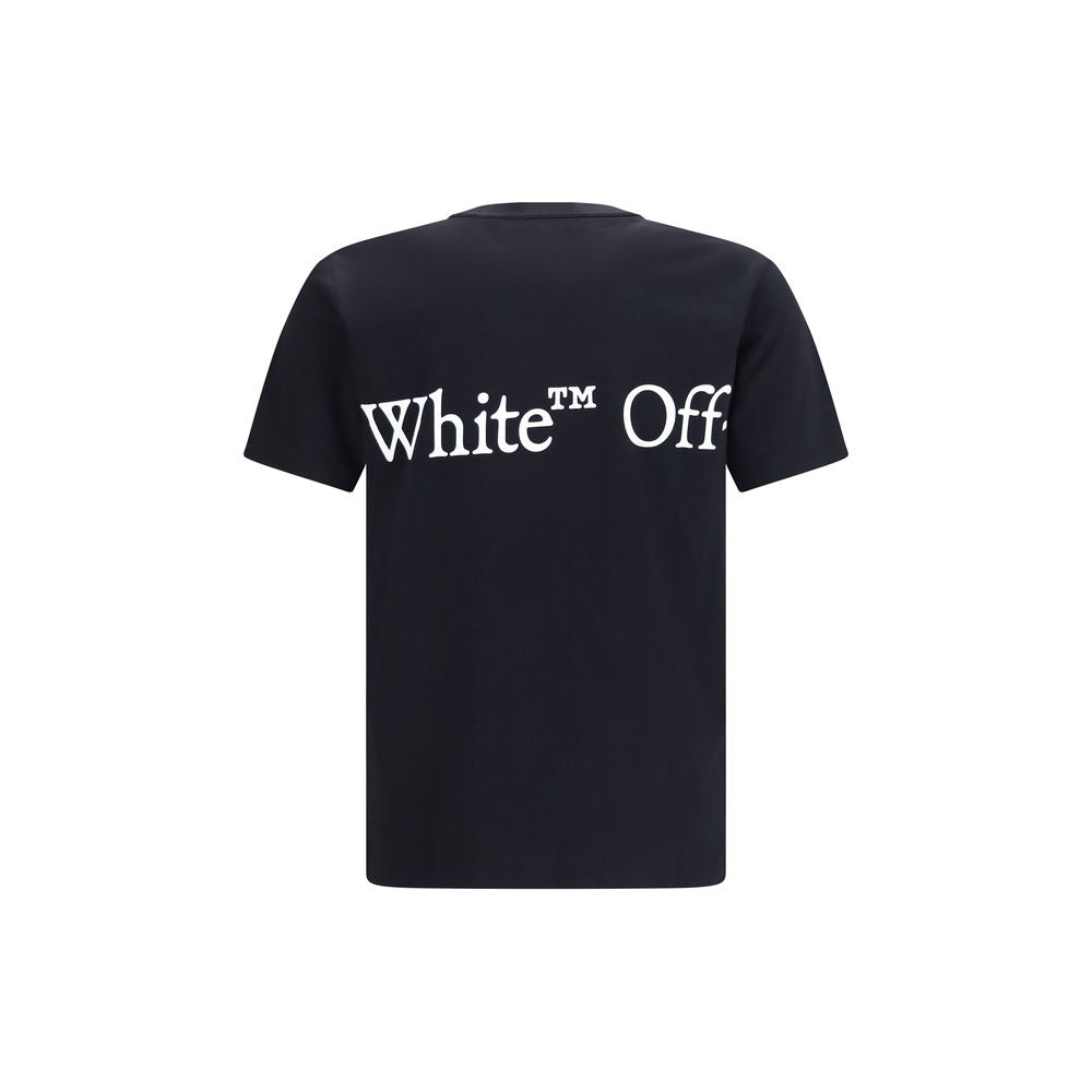Off-White Black Cotton T-Shirt - Bookish Scarf Design