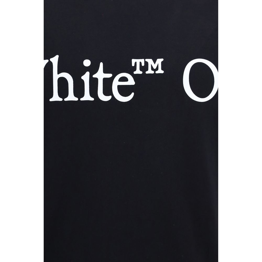 Off-White Black Cotton T-Shirt - Bookish Scarf Design