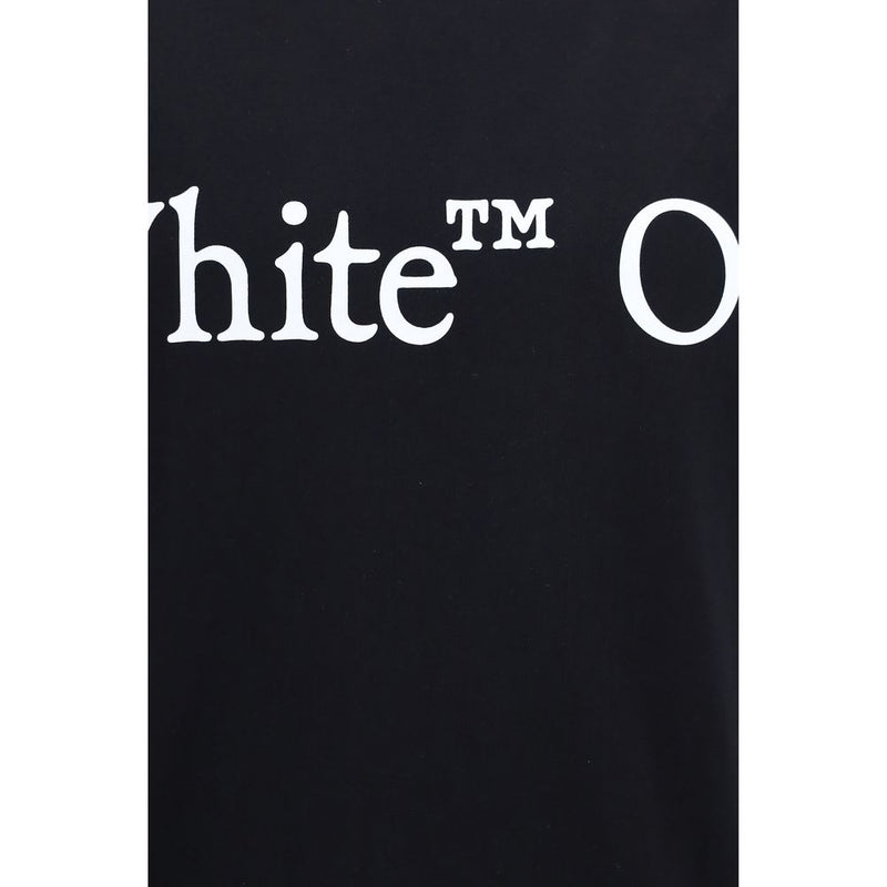 Off-White Black Cotton T-Shirt - Bookish Scarf Design