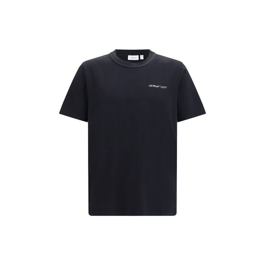 Off-White Logo Quote Black Cotton T-Shirt