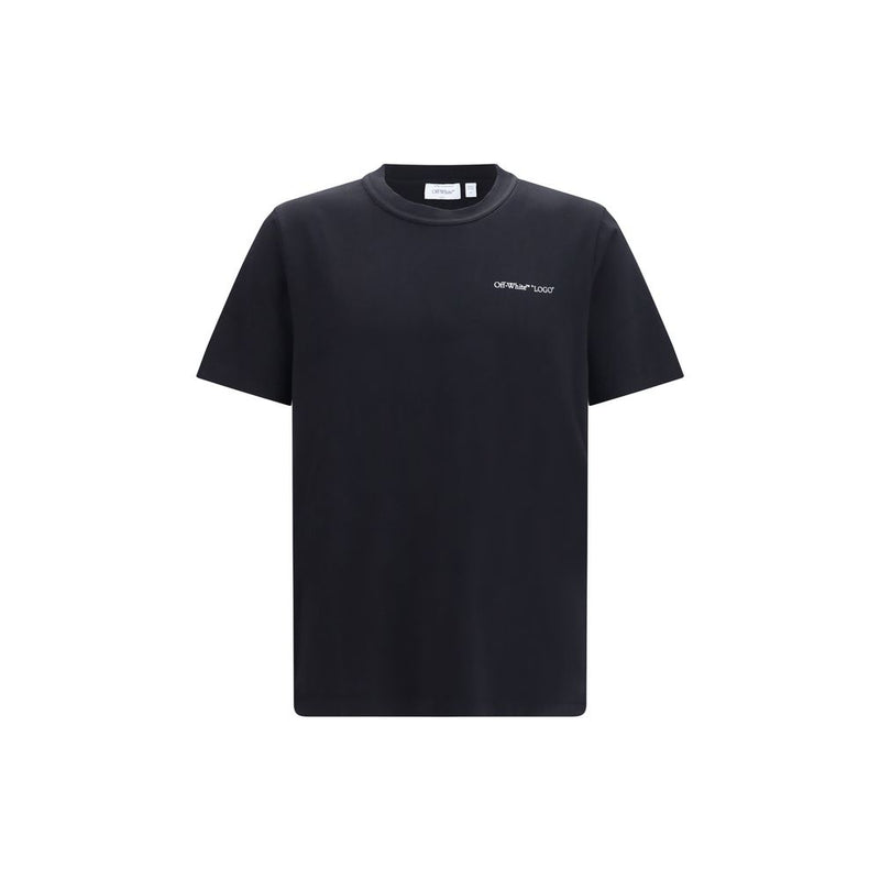 Off-White Logo Quote Black Cotton T-Shirt