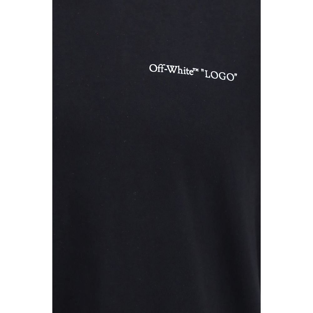 Off-White Logo Quote Black Cotton T-Shirt
