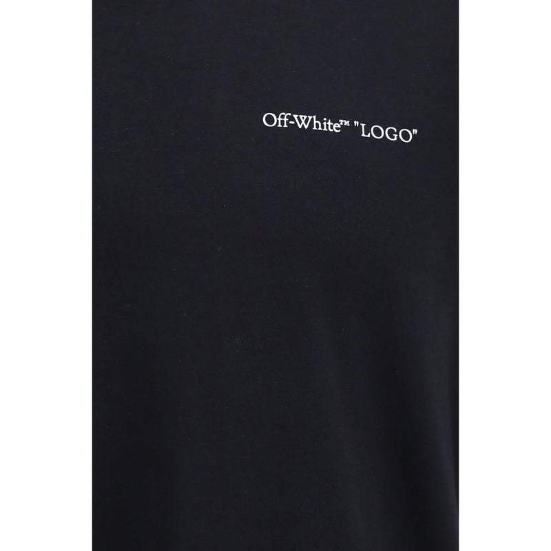 Off-White Logo Quote Black Cotton T-Shirt