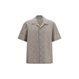 Off-White Arrow Monogram Beige Cotton Shirt