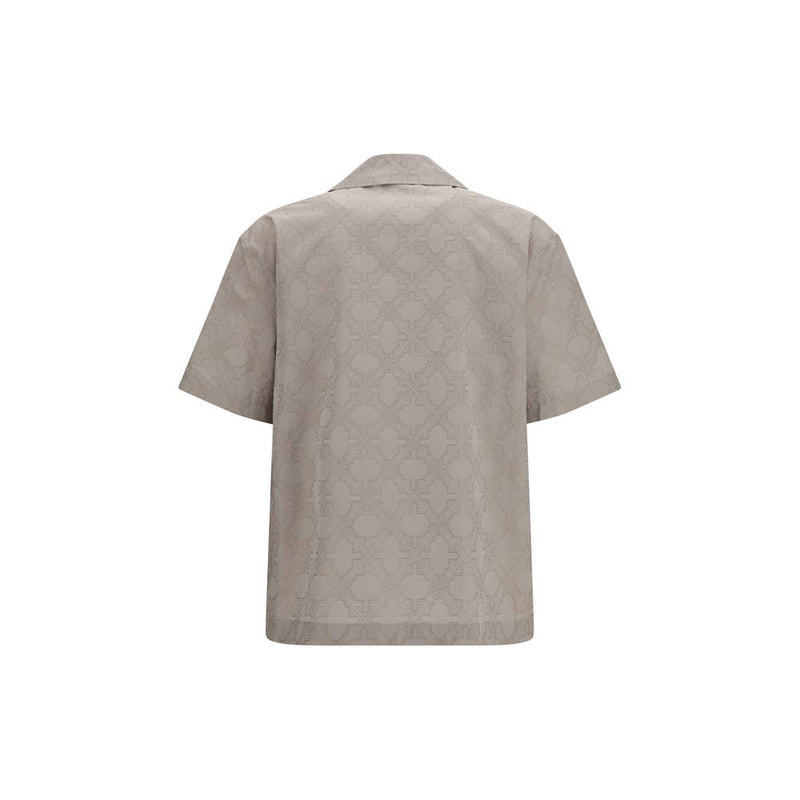 Off-White Arrow Monogram Beige Cotton Shirt for Men