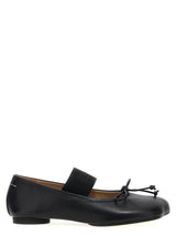 MM6 Maison Margiela Black Leather Anatomic Ballet Flats
