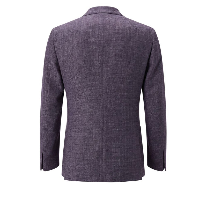 Peserico Blue Wool Double-Breasted Blazer for Men