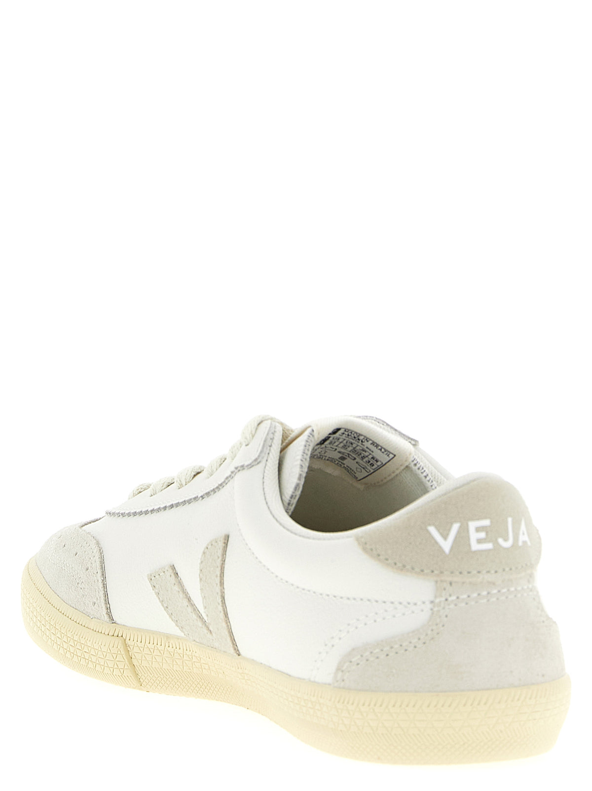 Veja Beige Volley Genuine Leather Low Top Sneakers