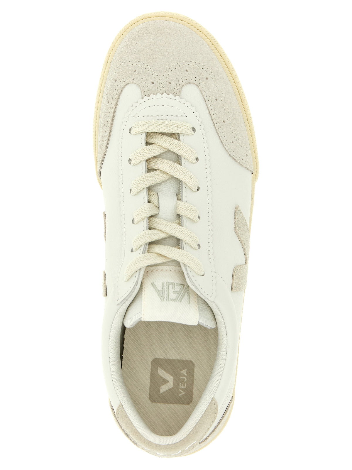 Veja Beige Volley Genuine Leather Low Top Sneakers