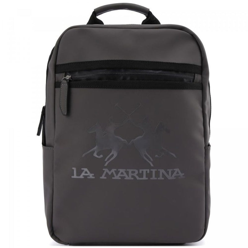 La Martina Gray Polyethylene Backpack - Stylish and Functional