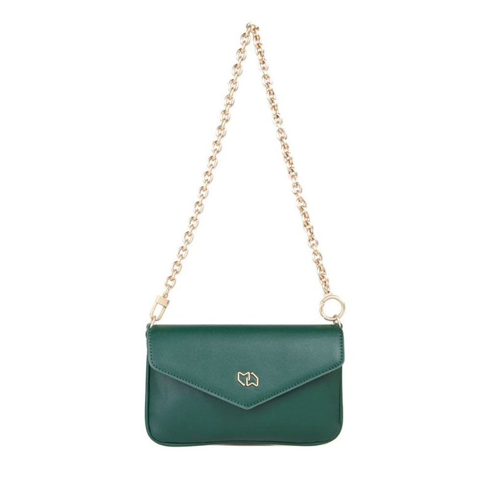 MIRIADE Bicolor Polyethylene Shoulder Bag - Green