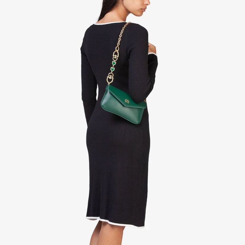 MIRIADE Bicolor Polyethylene Shoulder Bag - Green