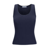 Max Mara Blue Viscose Tank Top - Slim Fit Essential