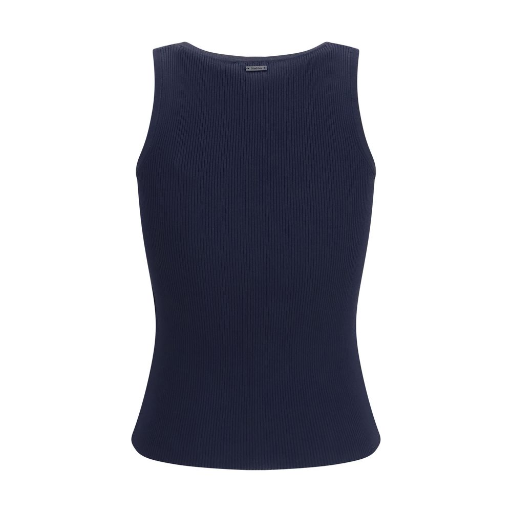 Max Mara Blue Viscose Tank Top - Slim Fit Essential