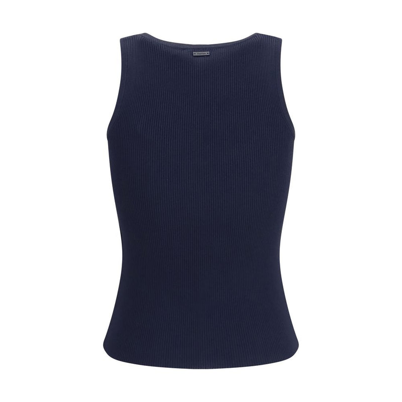 Max Mara Blue Viscose Tank Top - Slim Fit Essential