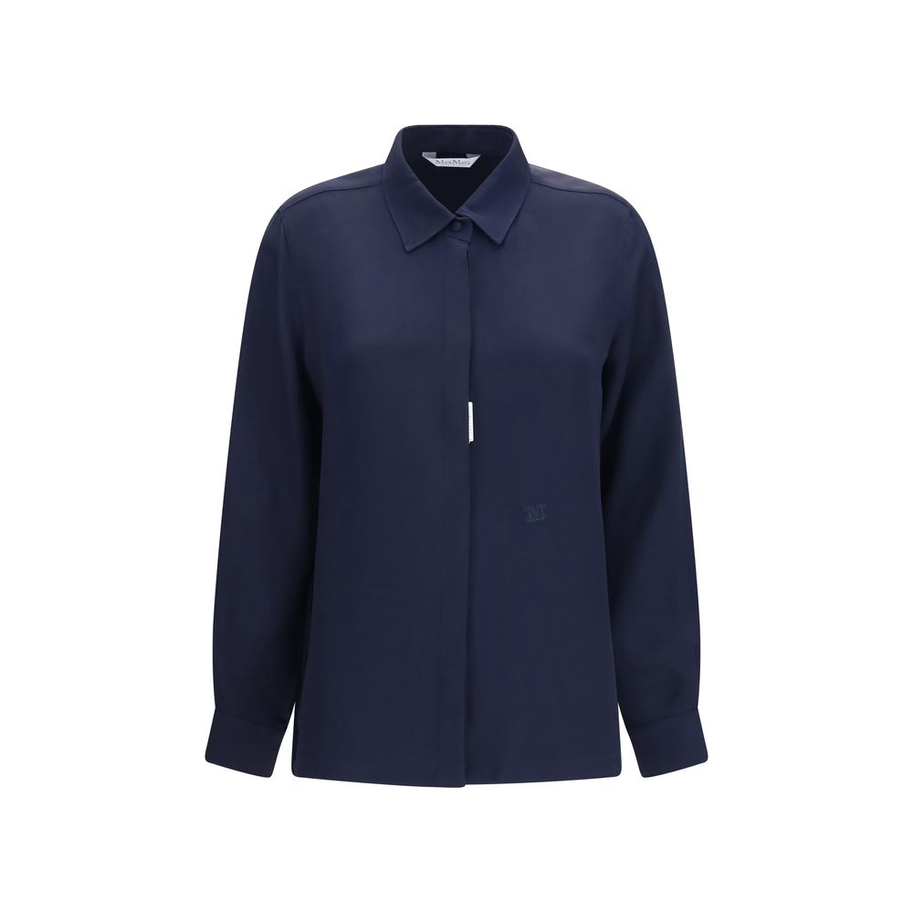 Max Mara Geranio Blue Silk Shirt for Women