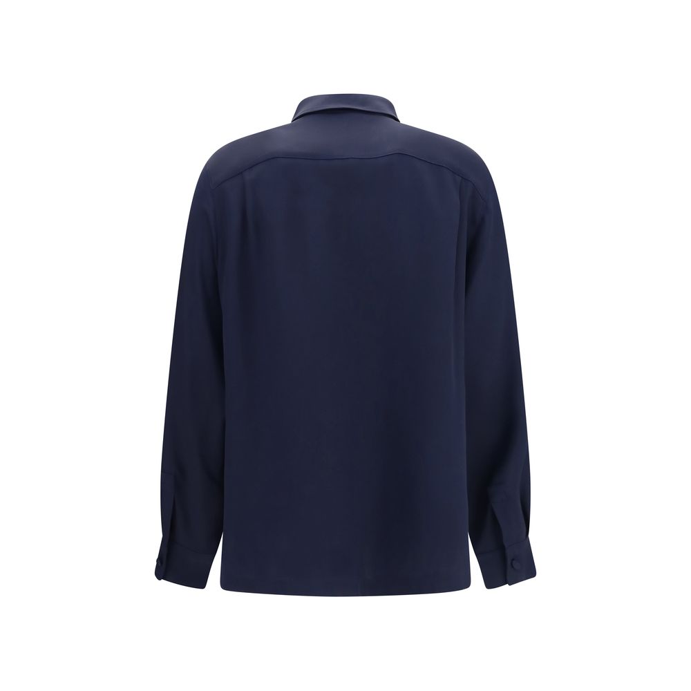 Max Mara Geranio Blue Silk Shirt for Women