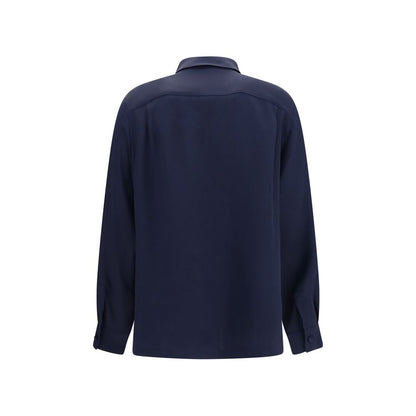 Max Mara Blue Silk Shirt