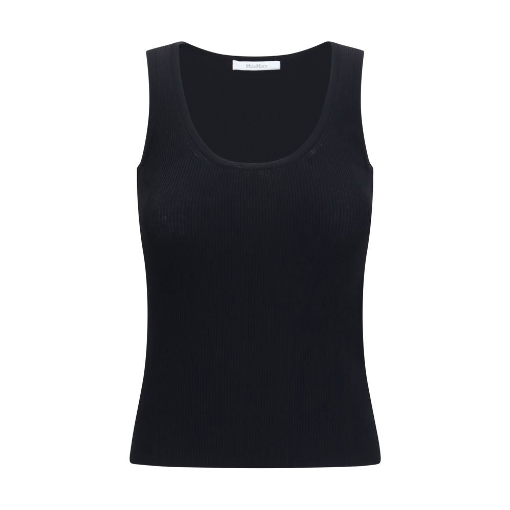 Max Mara Black Viscose Tank Top - Essential Contemporary Design