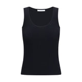 Max Mara Black Viscose Tank Top - Essential Contemporary Design